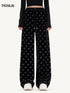 All-Over Logo Velvet Straight-Leg Pants
