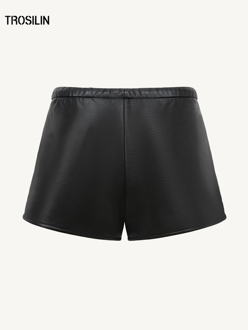 Faux Leather Shorts