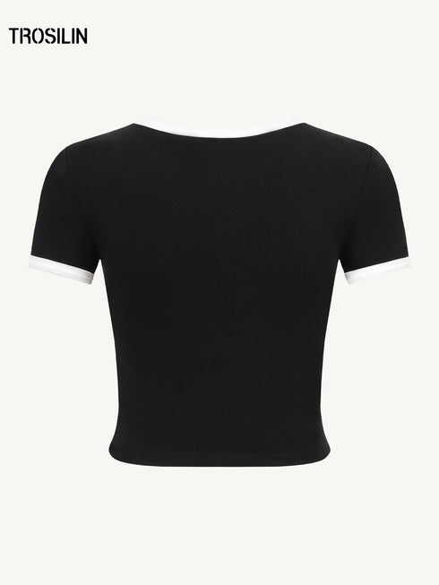 Contrast Short Sleeve T-Shirt