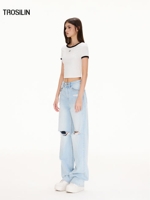 Contrast Short Sleeve T-Shirt