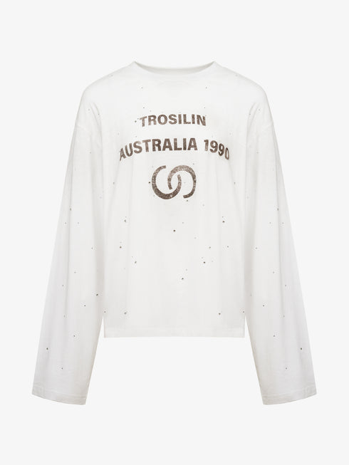 Vintage Spray Paint Distressed Long Sleeve T-Shirt