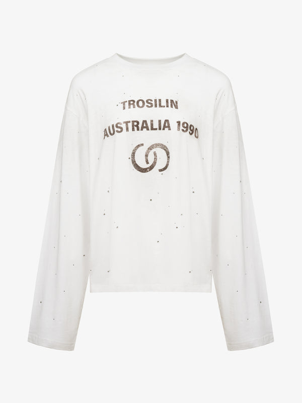 Vintage Spray Paint Distressed Long Sleeve T-Shirt