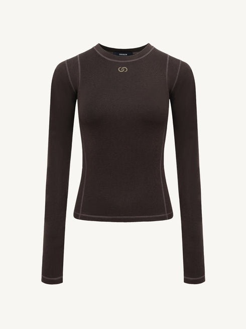 Cashmere Blend Long Sleeve T-shirt