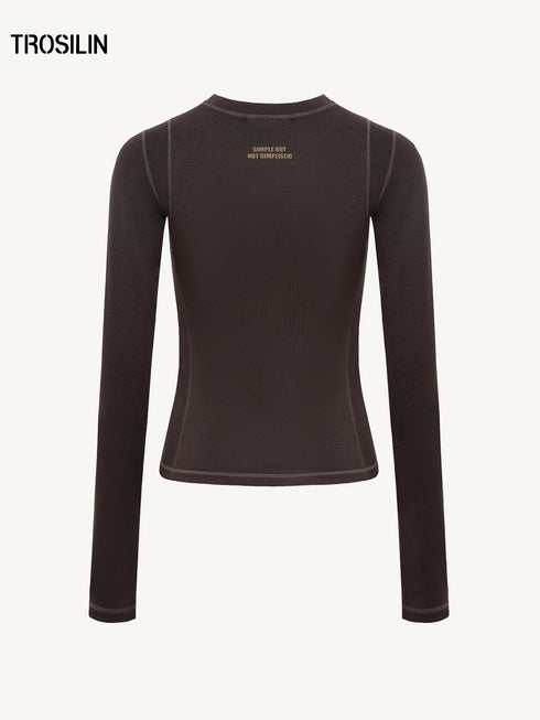 Cashmere Blend Long Sleeve T-shirt
