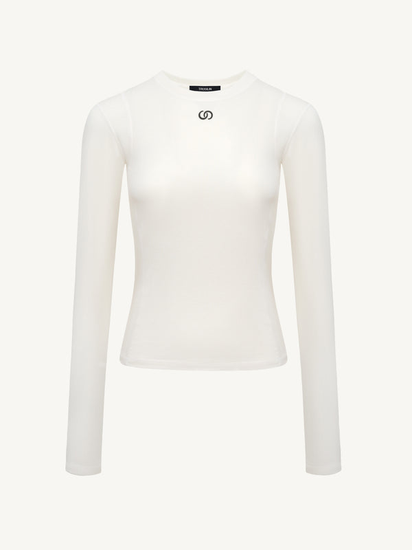 Cashmere Blend Long Sleeve T-shirt