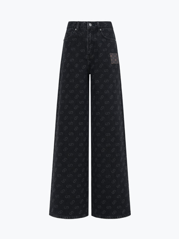 Classic Monogram Print Jeans