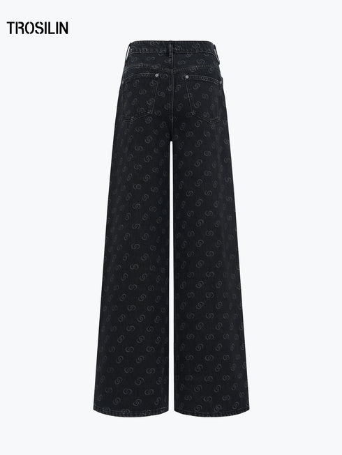 Classic Monogram Print Jeans