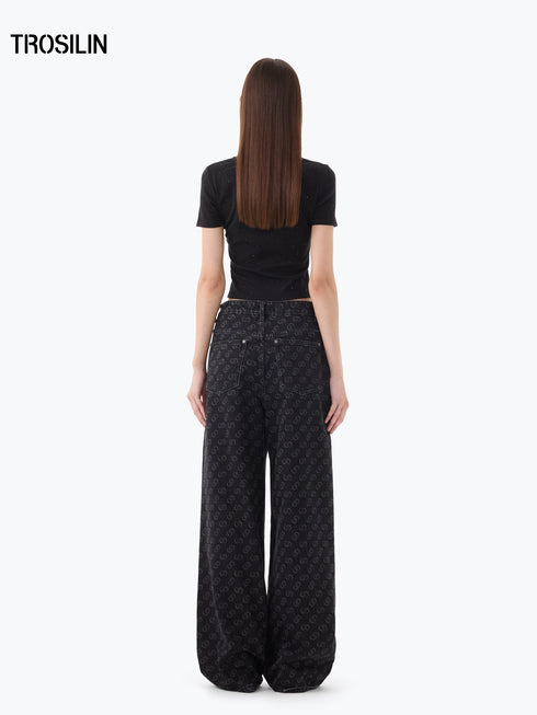 Classic Monogram Print Jeans
