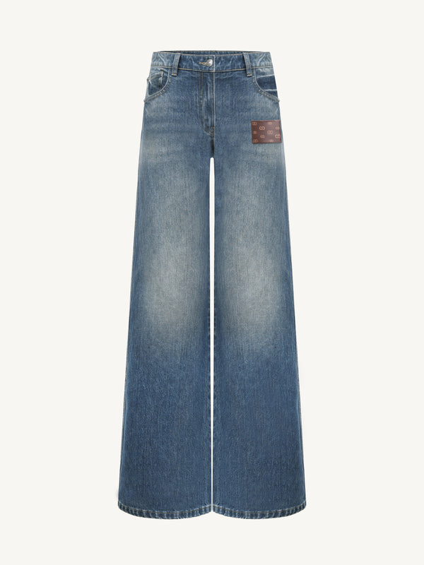 Monogram Patch Jeans