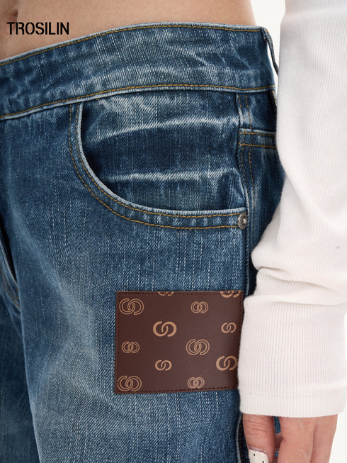 Monogram Patch Jeans