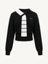 Striped Ascot Sweater