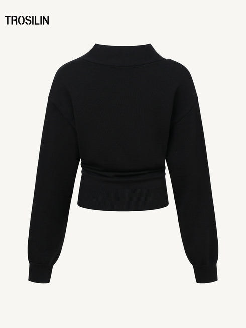 Striped Ascot Sweater