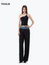 Deconstructed Patchwork Wide Leg Pants