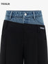 Deconstructed Patchwork Wide Leg Pants
