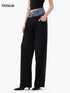 Deconstructed Patchwork Wide Leg Pants
