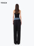 Deconstructed Patchwork Wide Leg Pants