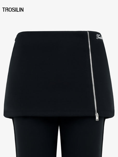 Deconstructed Layered Flared Pants