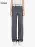 Hybrid fog gray wide-leg trousers