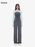 Hybrid fog gray wide-leg trousers