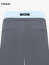 Hybrid fog gray wide-leg trousers