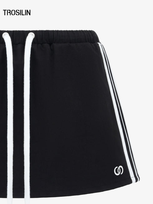 Black Track-Inspired Skort
