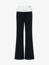DOTTED LUXE Flared Low-Waist Trousers