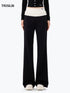 DOTTED LUXE Flared Low-Waist Trousers