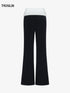DOTTED LUXE Flared Low-Waist Trousers