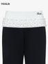 DOTTED LUXE Flared Low-Waist Trousers