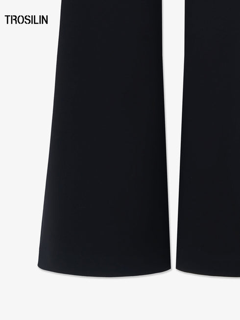DOTTED LUXE Flared Low-Waist Trousers