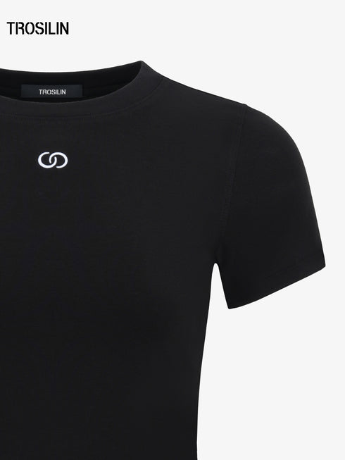 Signature Logo Black Tee