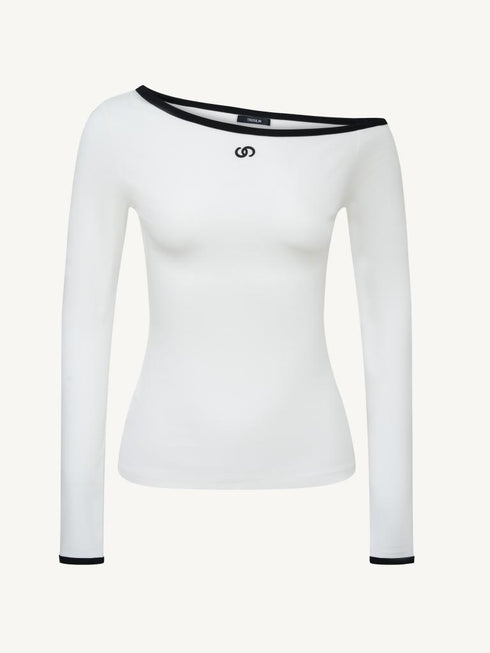 One-Shoulder Long Sleeve Top