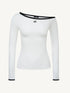One-Shoulder Long Sleeve Top